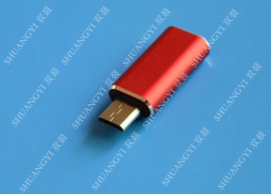 Κίνα Κόκκινο αρσενικό τύπων Γ USB 3,1 στο μικροϋπολογιστή USB 5 μικροϋπολογιστής USB καρφιτσών λεπτός για το τηλέφωνο κυττάρων προμηθευτής